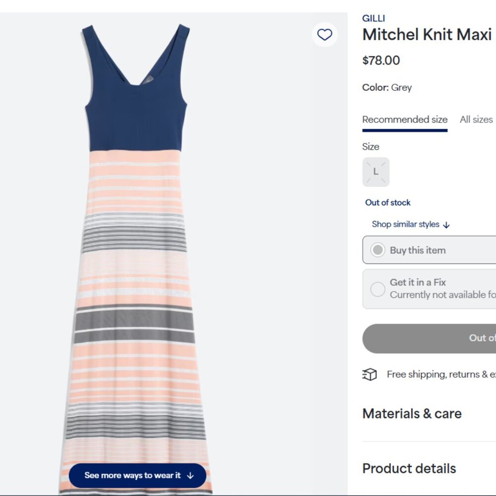 Gilli Mitchel Knit Maxi Dress